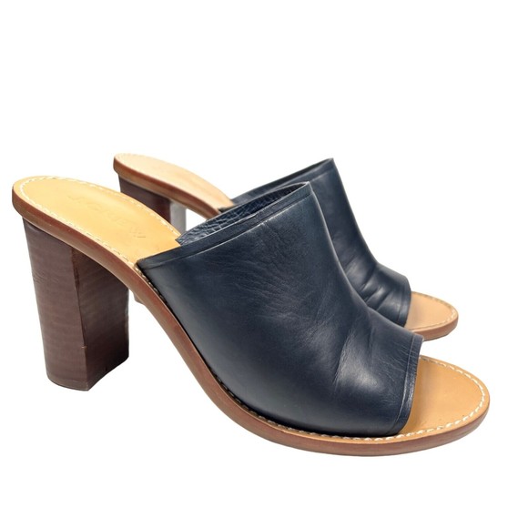 J Crew Shoes - J Crew Women's Size 7 Navy Leather Block Heel Sandals